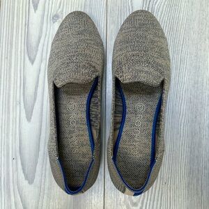 Rothy’s “The Loafer” taupe (gray) heather size 10.5 VGUC